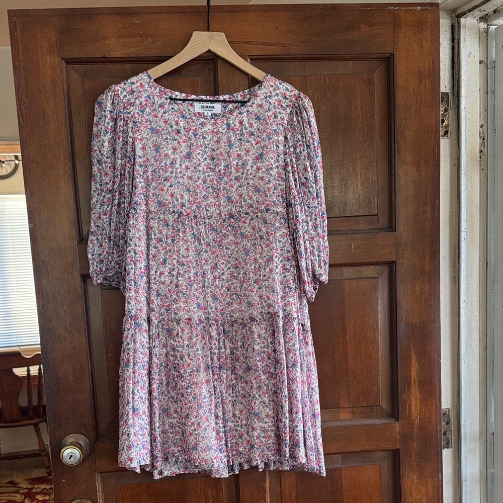 BB Dakota Floral Mini Dress - Pink and Blue